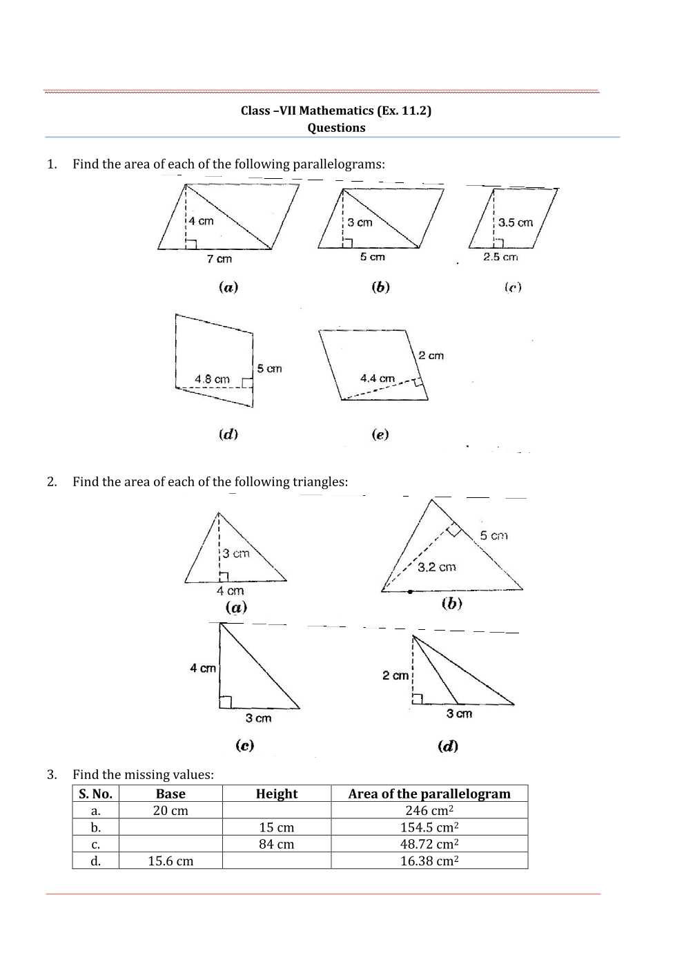 NCERT Solutions For Class 7 Maths Chapter 11 Perimeter and Area